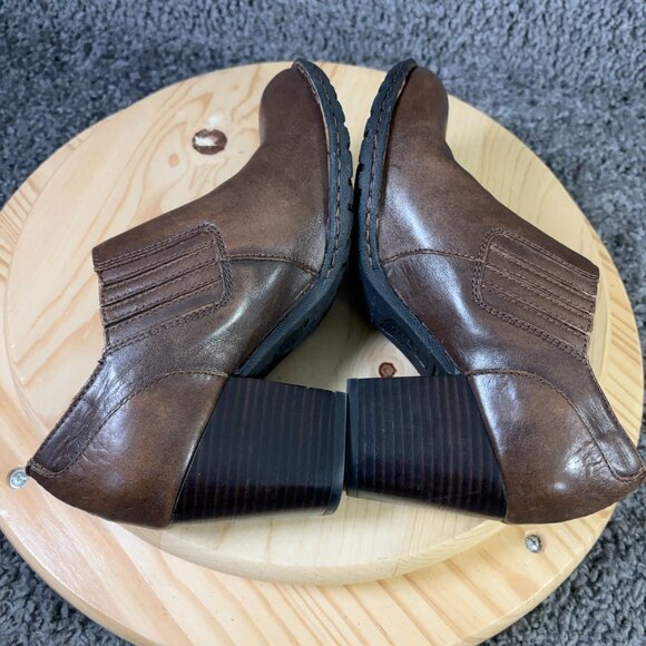 Born Shoes Breckin Ankle Pump Womens Size 8.5 Brown Leather Slip On Booties - Picture 6 of 9